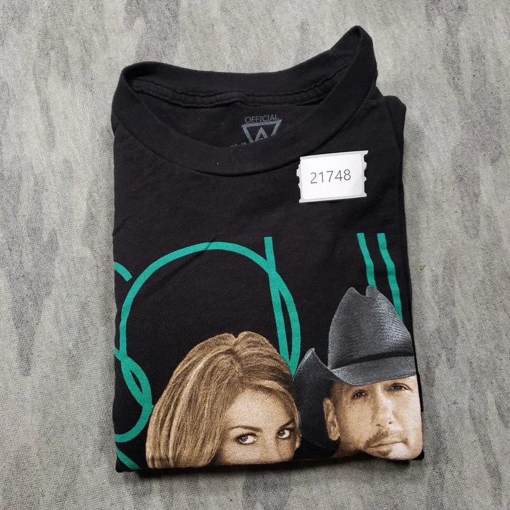 Tim McGraw Faith Hill World Tour Shirt Adult Medium Black Soul 2 Soul - Picture 11 of 11